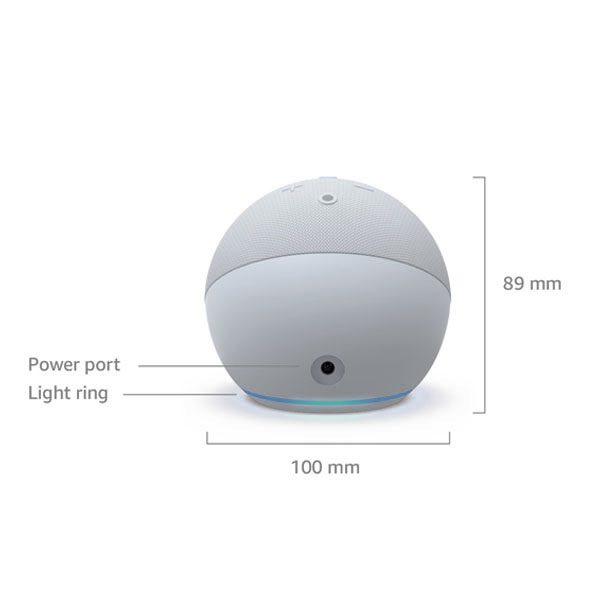 AMAZON Echo Dot 5 Smart Speaker with Clock & Alexa, White | Amazon| Image 2