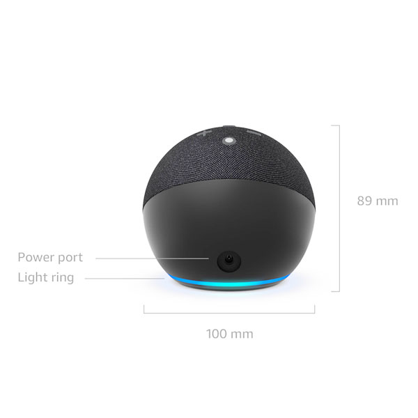 Electroline Echo Dot 5 Smart Ηχείο με Alexa, Ανθρακί - Electroline