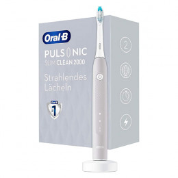 ORAL-B Pulsonic Slim Luxe 4000 Electric Toothbrush, Platinum | Braun
