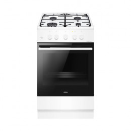 AMICA 57GEH3.33HZPMS(W) Gas Cooker with Electric Oven, White | Amica