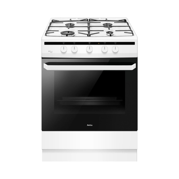 AMICA 618GGD4.33HZPFQW Free Standing Gas Cooker, White