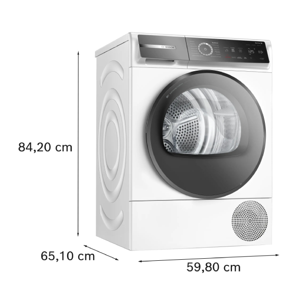 BOSCH WQB245B8GR Series 8 Dryer with Heat Pump 9 kg, White | Bosch| Image 4