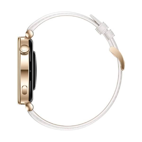 HUAWEI 55020BJB Watch GT 4 Smartwatch 41mm,  Χρυσό με Άσπρο Δερμάτινο Λουράκι | Huawei| Image 4