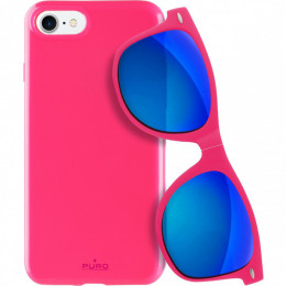 PURO Sunny Kit iPhone Case + Folding Sunglasses, Pink | Puro