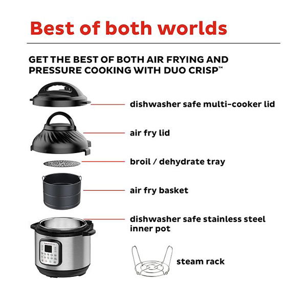 INSTANT Pot Duo Crisp & Air Fryer Πολυμάγειρας | Instant-pot| Image 3
