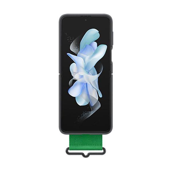 SAMSUNG Silicone Case with Strap for Samsung Galaxy Z Flip 4, Black | Samsung| Image 2
