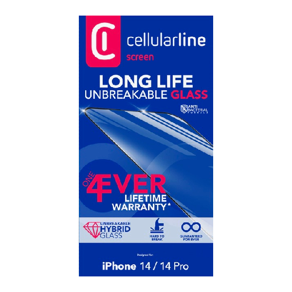 CELLULAR LINE Long Life Temperd Glass for iPhone 14/14 Pro Smartphone | Cellular-line| Image 3