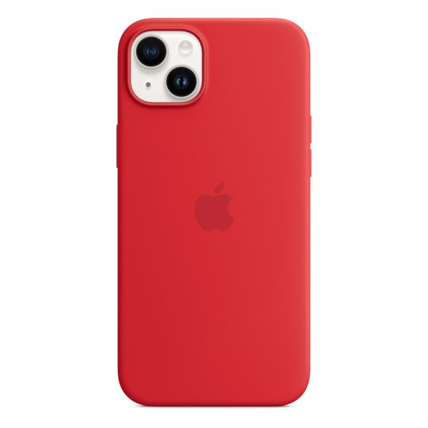 APPLE MPRW3ZM/A Silicone Case for iPhone 14 with MagSafe, Red