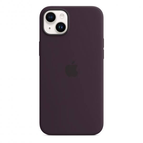 APPLE MPT03ZM/A Silicone Case for iPhone 14 with MagSafe, Elderberry