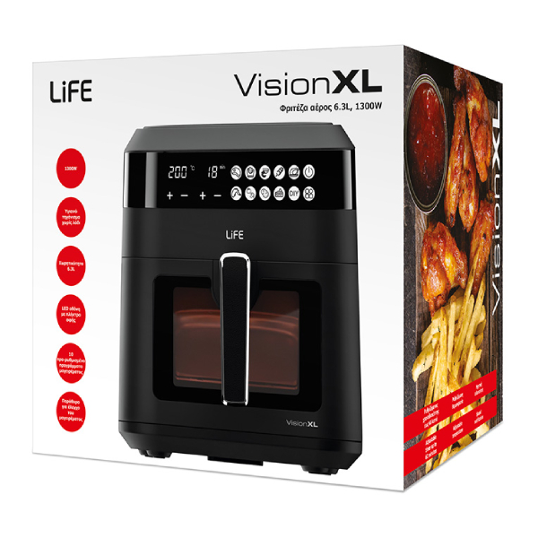 LIFE 221 - 0293 Vision XL Air Fryer, Black | Life| Image 5
