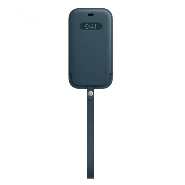 APPLE Leather Sleeve Θήκη με MagSafe για iPhone 12/12 Pro Smartphone, Μπλε