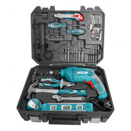 TOTAL THKTHP1012 Set Impact Drill & 101 Pieces Hand Tools | Total