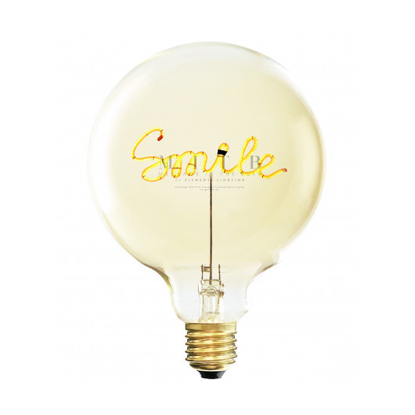 MITB 994030 E27 LED Bulb Handmade Smile, Yellow