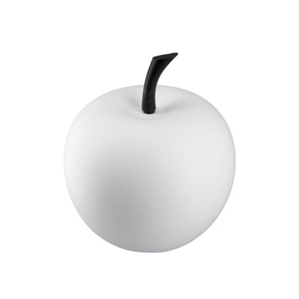 Decorative Ceramic Apple, White | Gilde| Image 2