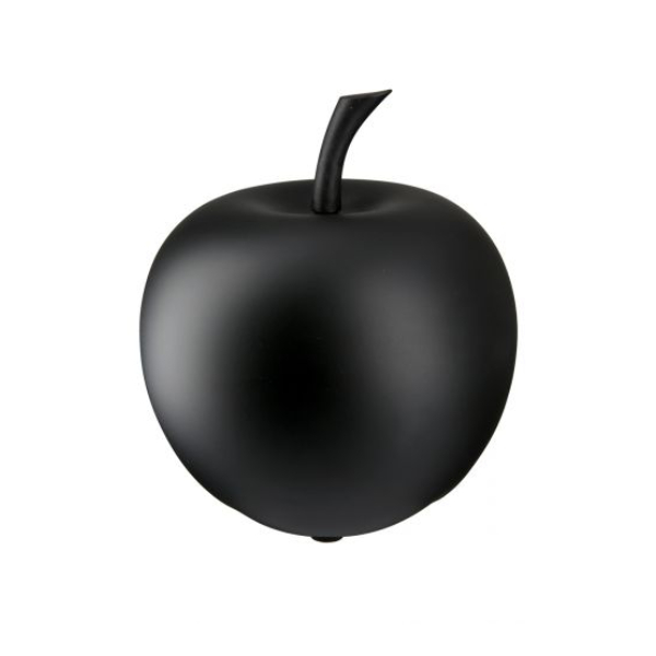 Decorative Ceramic Apple, Black