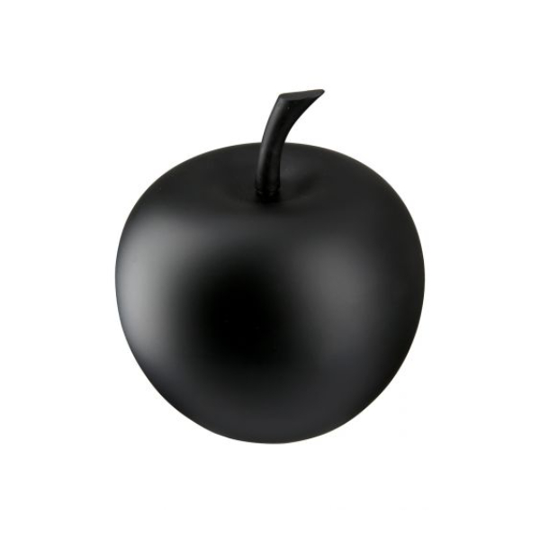 Decorative Ceramic Apple, Black | Gilde| Image 2