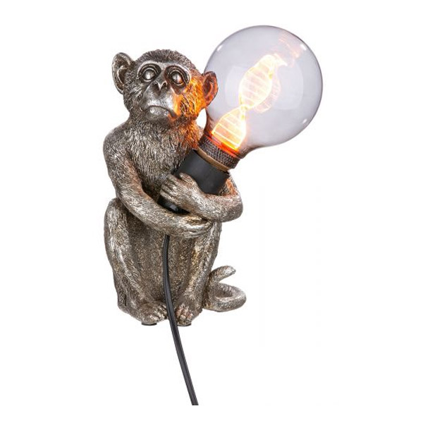 Monkey Antique Wall Lamp, Silver