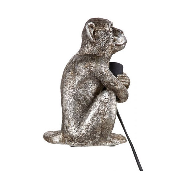 Monkey Antique Wall Lamp, Silver | Gilde| Image 3