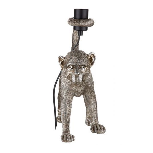 Monkey Antique Table Lamp, Silver | Gilde| Image 3