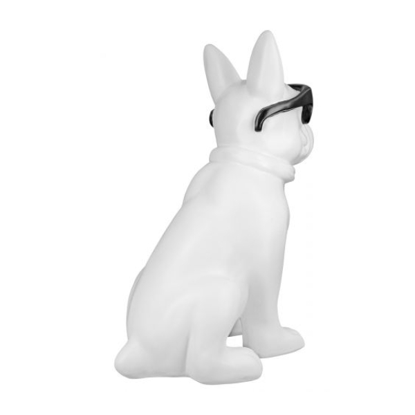 Poly Decorative Cool Dog, White with Black Details | Gilde| Image 3