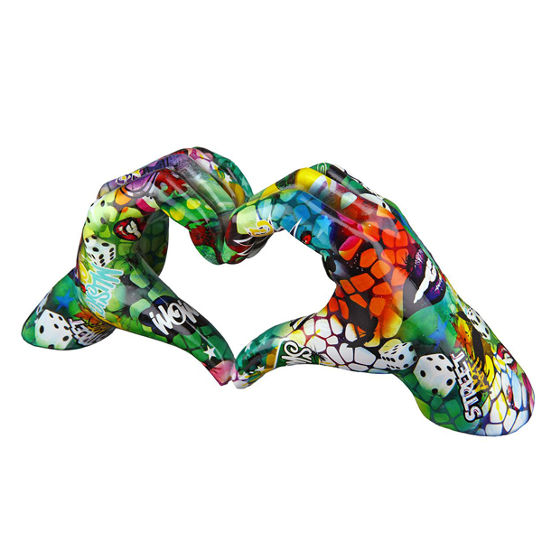 Poly Decorative Heart Shaped Hands, Colorfull | Gilde| Image 2