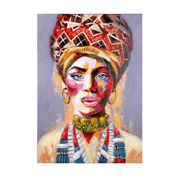 Painting on Canvas African Woman, 100x70 cm