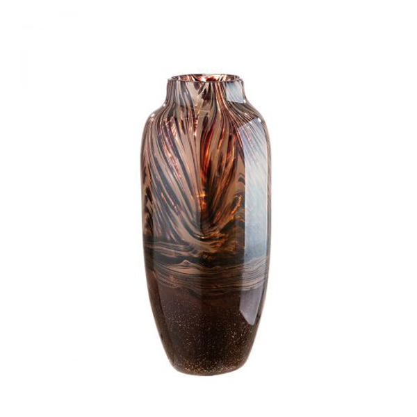 Alessia Glass Vase, Brown