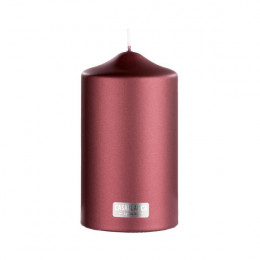 Wax Pillar Candle, Burgundy Metallic | Gilde