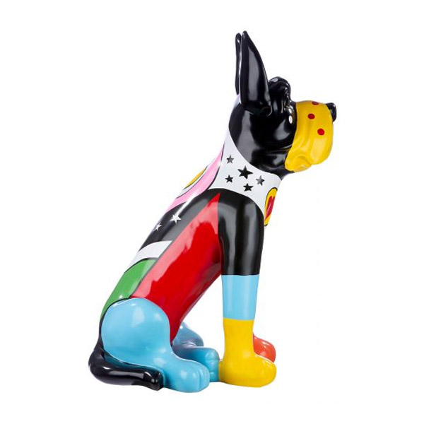 Polyresi Decorative Sculpture Doggy, Colorful | Gilde| Image 2
