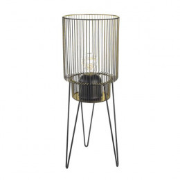 Diversity Windlight Metal Floor Lamp, Black with Gold DetailsDiversity Windlight Μεταλλικό Κηροπήγιο Φωτιστικό Δαπέδου, Μαύρο με Χρυσό | Gilde