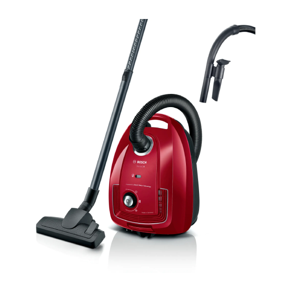 BOSCH BGB38RD2 Series 4 Vacuum Cleaner with Bag, Red