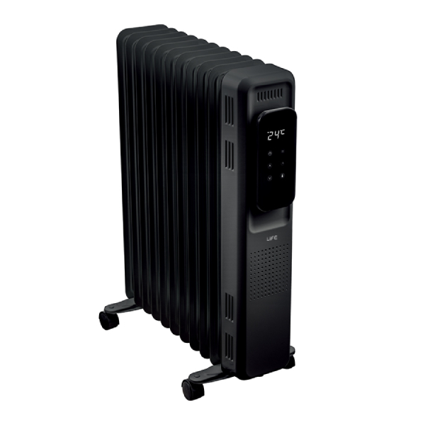 LIFE 221-0375 Ambience SmartHeat Electric Oil Filled Radiator, Black