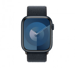 APPLE Smartwatch Series 9 GPS 45 mm, Midnight Aluminium with Midnight Sport Loop Strap One Size | Apple