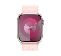 APPLE Smartwatch Series 9 GPS 41 mm, Pink Aluminium με Light Pink Sport Loop Λουράκι One Size | Apple
