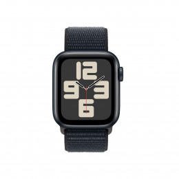 APPLE Smartwatch SE GPS 44 mm, Midnight Aluminium με Midnight Sport Loop Λουράκι One Size | Apple