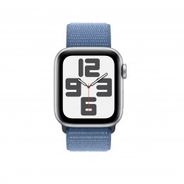 APPLE Smartwatch SE GPS 44 mm, Silver Aluminium με Storm Blue Sport Loop Λουράκι One Size | Apple