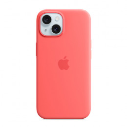 APPLE MT0V3ZM/A Silicone Case for iPhone 15 with MagSafe, Guava | Apple