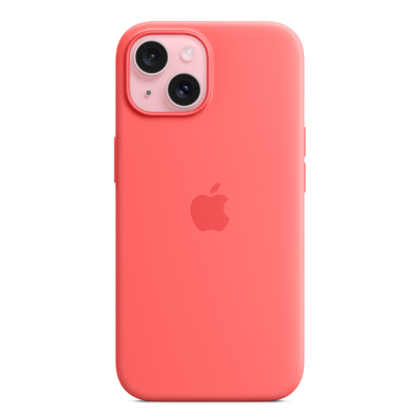 APPLE MT0V3ZM/A Silicone Case for iPhone 15 with MagSafe, Guava | Apple| Image 2