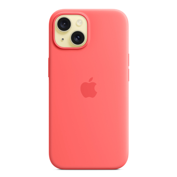 APPLE MT0V3ZM/A Silicone Case for iPhone 15 with MagSafe, Guava | Apple| Image 3
