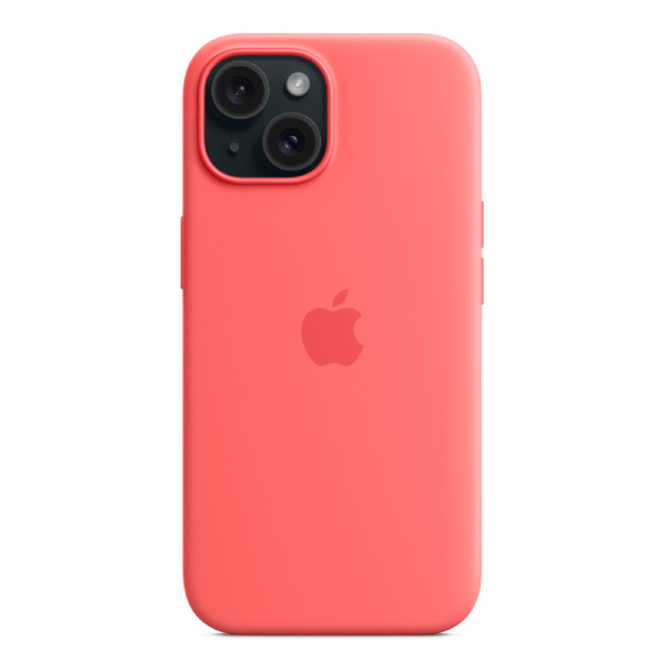 APPLE MT0V3ZM/A Silicone Case for iPhone 15 with MagSafe, Guava | Apple| Image 4