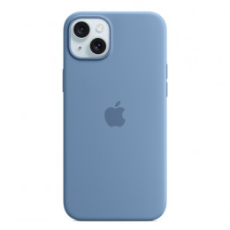 APPLE MT193ZM/A Silicone Case for iPhone 15 Plus with MagSafe, Winter Blue | Apple