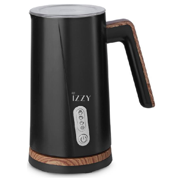 IZZY 224136 Συσκευή για Ζεστό και Κρύο Αφρόγαλα, Μαύρο