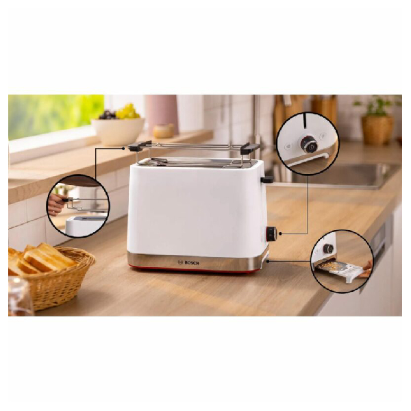 BOSCH TAT4M221 Toaster, White | Bosch| Image 2