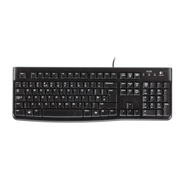 LOGITECH K120 GR Wired Keyboard, Black