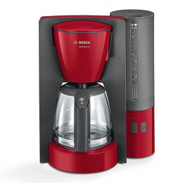 BOSCH TKA6A044 Filter Coffee Machine, Red/Grey | Bosch