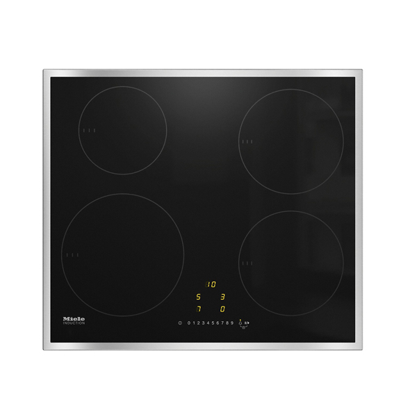 MIELE KM7201 FR Induction Hob with with 4 Round Cooking Zones, Stainless Steel