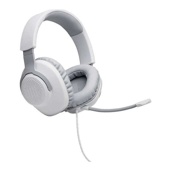 JBL Quantum 100 Over-Ear Headphones, White