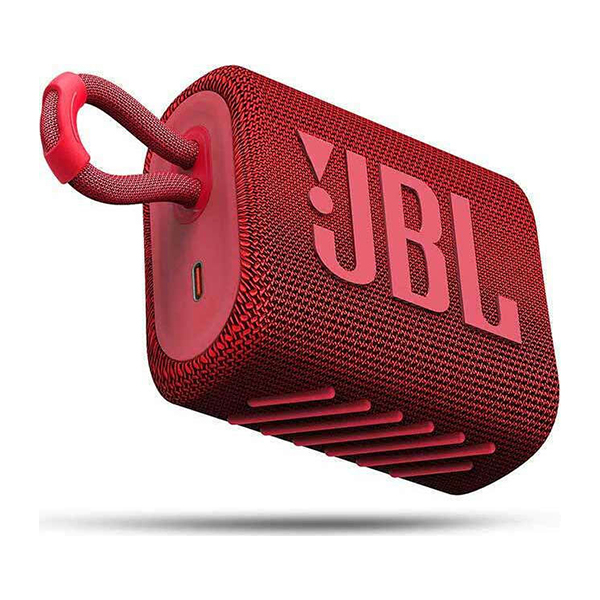 JBL Go 3 Portable Bluetooth Waterproof Speaker, Red