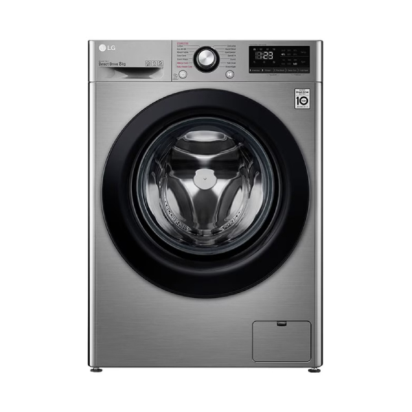LG F4WV308S6TE Washing Machine 8 Kg, Silver