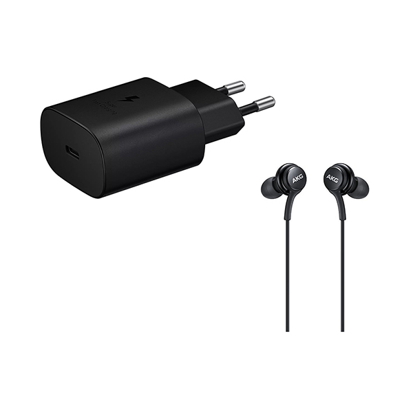 SAMSUNG Set Charger and Headphones, Black